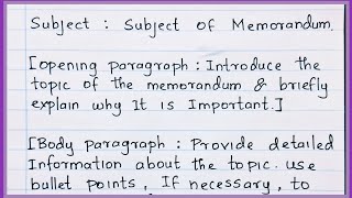 Memorandum  Memo  Format of Memorandum  Niftys English [upl. by Nyar321]