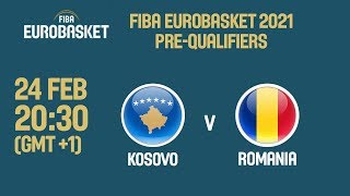 Kosovo v Romania  Full Game  FIBA EuroBasket 2021 PreQualifiers [upl. by Elidad42]