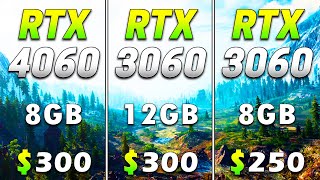 RTX 4060 8GB vs RTX 3060 12GB vs RTX 3060 8GB  PC Gameplay Benchmark Tested [upl. by Sudaorb531]