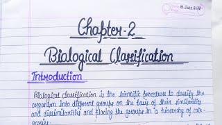 Biological Classification Notes 📒 Class 11 Biology Chapter 2 Handwritten notes ☺💫video biology❤😍 [upl. by Thetis293]