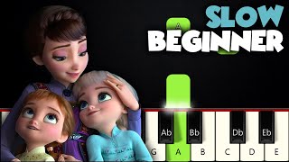 Part Of Your World  The Little Mermaid  SLOW BEGINNER PIANO TUTORIAL  MUSIC SHEET By Betacustic [upl. by Gemini]