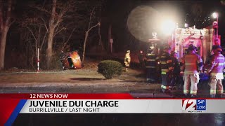 Juvenile charged with DUI in Burrillville crash [upl. by Aliehs990]