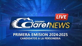 Claret News Primera Emisión 20242025 Candidatos a la Personería [upl. by Bresee]