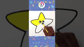 ⭐Star drawing for Kids shorts youtubeshorts drawing howtodraw [upl. by Nyllewell]