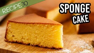 Classic Sponge Cake or Genoise the basic recipe with 4 ingredients [upl. by Dyrraj]