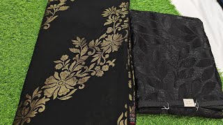 Black Colour Saree Party wear saree new fancy saree designer sarees saree with price [upl. by Anizor593]