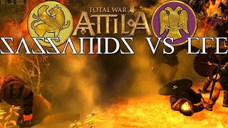 G1 Sassanid Empire vs ERE  Maximus vs Obelix  Total War Attila Battle [upl. by Akalam796]