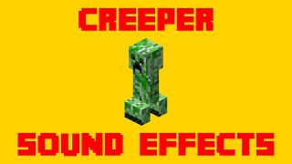 Minecraft Creeper Sound Effects  All Creeper SFX For Editing [upl. by Garvin]