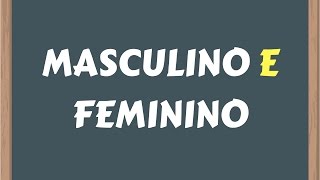 📌MASCULINO E FEMININO Simples e fácil Prof Alda [upl. by Harbard]