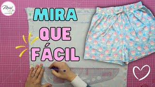 105 SHORT PIJAMACORTE DIRECTO EN LA TELA¿TE ATREVES😃 [upl. by Ylenaj]