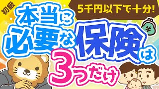 第133回【5000円以上は払いすぎ？】本当に必要なおすすめの保険3選【お金の勉強 初級編】 [upl. by Eicam832]