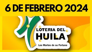 Resultado de LOTERIA del HUILA del martes 6 de febrero de 2024 💫✅💰 [upl. by Rowena]