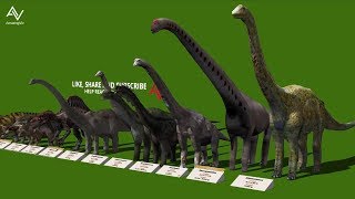 Dinosaur Size Comparison 3D  Smallest to Biggest [upl. by Kauslick]