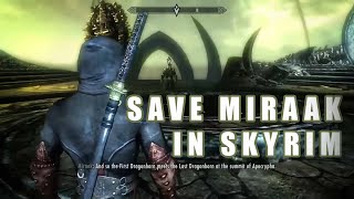 Save Miraak Fight Hermaeus Mora Dragonborn DLC Alternate Ending [upl. by Shay]