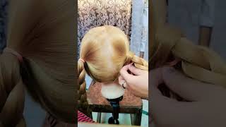 Quick hair bun for wedding❣️shortstrendingshorthairstyle [upl. by Stella]