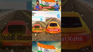 Virat Kohli car vs Rohit Sharma car race challenge in indian bike driving 3d shorts racing Virat [upl. by Nosnej92]