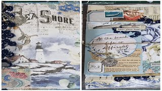 Creating an Envelope Stack  Pt 2 Sea themed JournalFolio stackedenvelopes makingafolio [upl. by Adahsar]