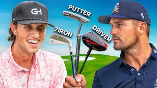 Can Bryson DeChambeau Beat Me Using 3 Golf Clubs [upl. by Elbas]