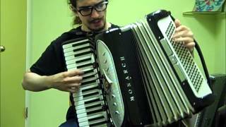 Dead or Alive  You Spin Me Round Like a Record accordion cover [upl. by Kola36]