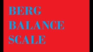 Berg Balance Scale Demonstration [upl. by Tatman]