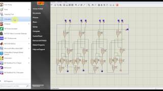 4 bit adder internal circuit in Proteus  SimulationHari [upl. by Hawger]