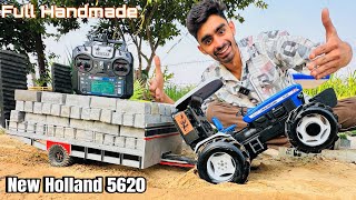 How to make New Holland 5620 tractor using pvc pipe Creative idea from pvc pipe Aakash946 [upl. by Euqirrne]