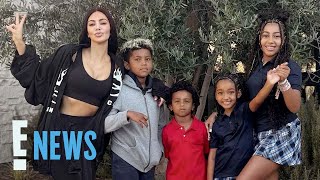 Kim Kardashian and Kanye Wests 4 Kids Look So GROWN Up in Back to School Photos  E News [upl. by Reifnnej]