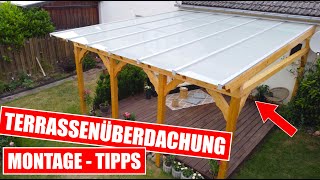 Terrassenüberdachung bauen  Anleitung zur Montage 2 [upl. by Euqnomod]