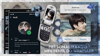 𓆡 ⋆ೃ࿔･ personalizando meu perfil do whatsapp 𖠾 [upl. by Yecrad]