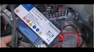 Changing Auxillary Battery on a Mercedes Benz  Auxillary Battery Replacement [upl. by Notsnorb]