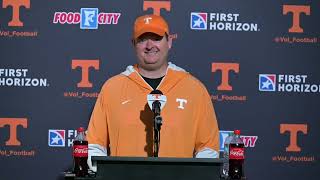 Press Conference Josh Heupel speaks with media [upl. by Hnahym627]