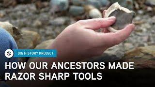 How to Make Simple and Effective Stone Tools  Big History Project [upl. by Dnomal]