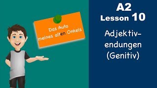 Learn German  Genitive adjective endings  Genitiv  German for beginners  A2  Lesson 10 [upl. by Natividad956]