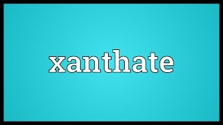 Xanthate Meaning [upl. by Anileve]