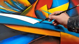 Mesmerizing abstract painting  Colors shapes and shadows  Graceful Contortions [upl. by Groot]