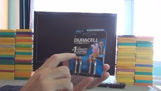 Unboxing and test of Duracell Turbo Max AAA 4 Batteries with PowerCheck in 3D [upl. by Steere]