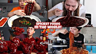 Mukbangers VS Competitive Eaters SPICIEST FOODS IN THE WORLD🌶️🌶️🌶️🥵🔥 [upl. by Anilek]