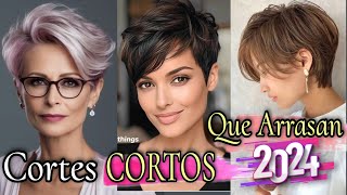 DISEÑO DE CORTE CORTO 2024 PIXIE TENDENCIA FEMENINA QUE ARRASAN LAS PELUQUERIAS [upl. by Oilut426]