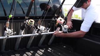 Portarod  Fishing Rod Holder  Transporter for Truck Bed [upl. by Annahoj]