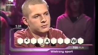 Lukasz wygrywa teleturniej daje slowo ha ha [upl. by Woodrow191]