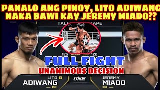 PANALO ANG PINOY LITO ADIWANG VS JEREMY MIADO FULL FIGHT UNANIMOUS DECISION NOVEMBER 4 2023 [upl. by Yuri]