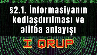 informasiyanın kodlaşdırılması və əlifba anlayışı 1ciQrup [upl. by Imar]