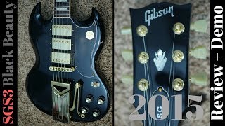 The Classiest Modern SG  2015 Gibson SGS3 Black Beauty with Side Pull Vibrola Tremolo Unit [upl. by Milan]