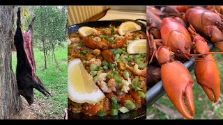 Wild Pork Kransky amp Yabbie Paella A catch and cook [upl. by Jermyn]