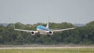 KLM Royal Dutch Airlines Boeing 7377K2 PHBGL arrival at Munich Airport Ankunft München Flughafen [upl. by Lydia458]