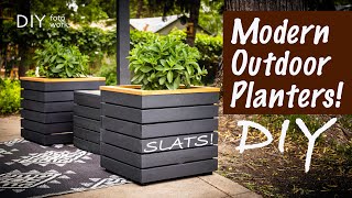 Modern Outdoor Planters DIY I 4K [upl. by Ttebroc]