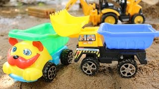 Truck amp Digger Toys For Kids รถแม็คโคร รถดั้ม รถบรรทุก เล่นตักทราย [upl. by Ahsyek]