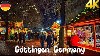 Göttingen Germany Christmas Market Walking tour 4K [upl. by Nosraep]