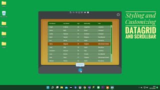 How to Styling and Customizing Scrollbar and Datagrid in DatagridView  C WPF  Programming [upl. by Malsi2]