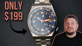 Seestern Vintage Sub 600T Automatic Dive Watch  DOXA 600T Homage TONS of Specs for Under 200 [upl. by Leavelle]